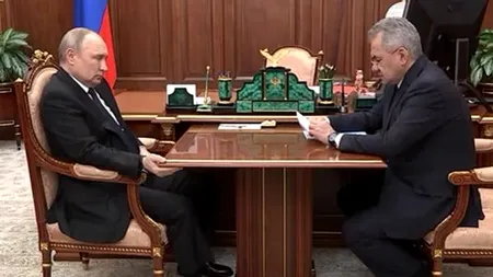 Putin și Șoigu, doi lideri fără vlagă care trasează strategia pentru Azovstal. 