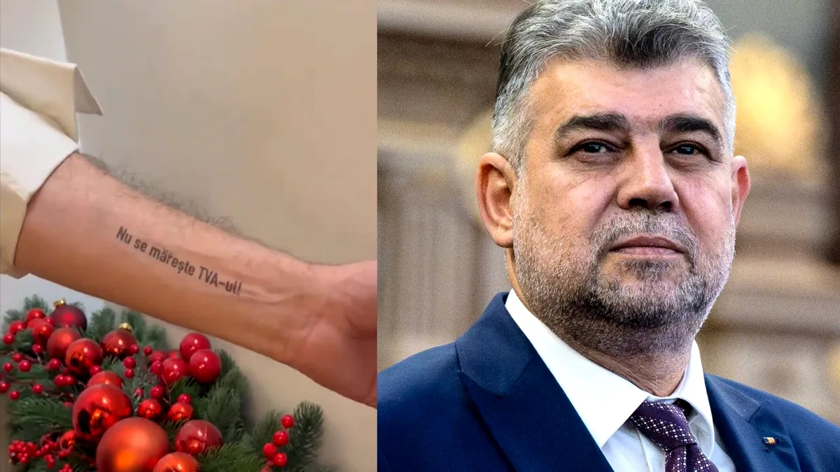 Marcel Ciolacu și-a făcut un tatuaj cu mesajul „Nu se mărește TVA-ul” (VIDEO)