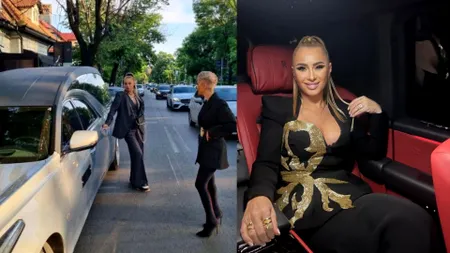 Anamaria Prodan s-a plimbat cu dricul prin București