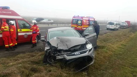 11 persoane, implicate într-un accident rutier produs pe DN 1, între Ploieşti şi Braşov