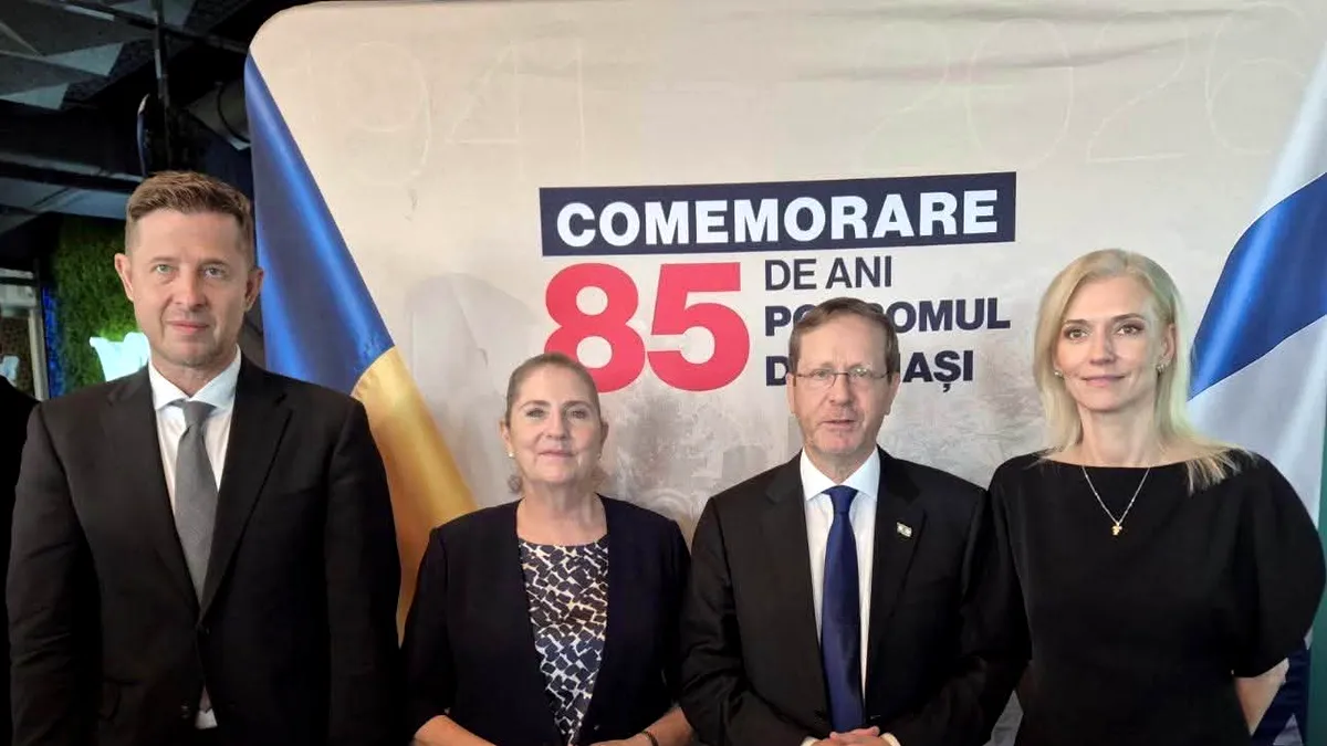 Hubert Thuma, la comemorarea Pogromului de la Iași, alături de președintele Israelului: „Avem datoria să combatem antisemitismul, ura și extremismul