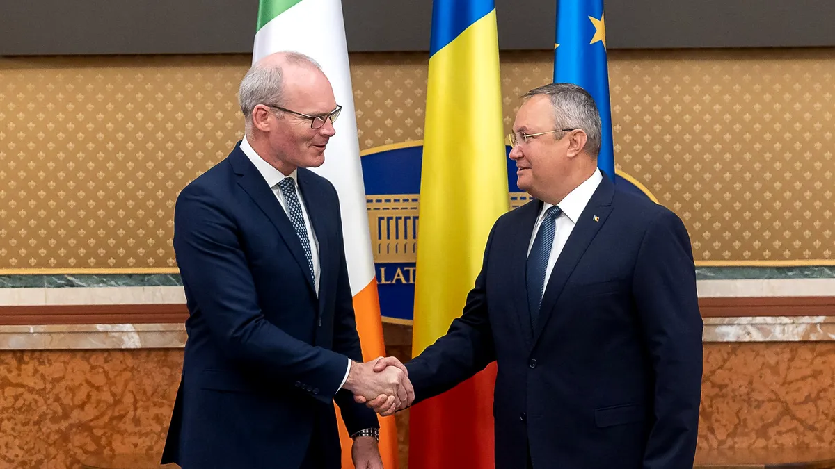 Ciucă - întrevedere cu ministrul irlandez de Externe şi al Apărării; s-a agreat asupra potenţialului consistent de aprofundare a cooperării