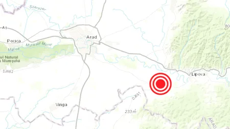 Cutremur PUTERNIC în Arad în urmă cu câteva minute
