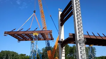 Prinde contur un nou pod spectaculos în zona Galați-Brăila, podul hobanat peste Siret, de pe drumul expres DEx6