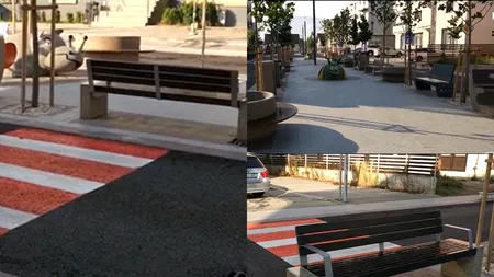 Bani publici aruncaţi pe proiecte absurde. O primărie a pus 48 de bănci pe o promenadă de 100 de metri