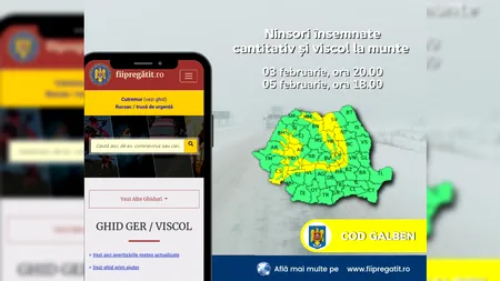 Ninsori puternice până duminică seara. IGSU face apel la populație să evite să plece cu mașinile la drum