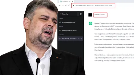 ChaGPT îi mistifică CV-ul lui Marcel Ciolacu