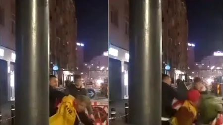 Scandal între voluntari AUR și POT, în fața unui sediu de partid din Capitală. Un bărbat acuză că a fost bătut și jefuit