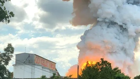 Mesaj RO-Alert transmis în urma incendiului izbucnit la o fabrică de BCA din Constanța