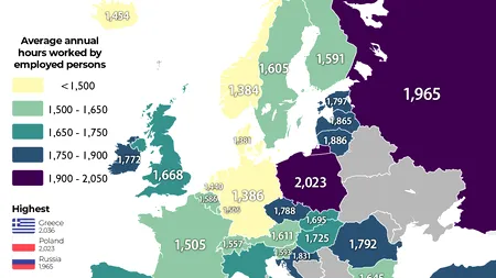 Cât se muncește în Europa