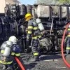 Alertă majoră în Timiș! Populația, evacuată după răsturnarea unui camion cu hipoclorit pe DN68A