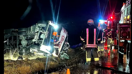 Șofer de TIR din Turcia, mort strivit cabina camionului pe care îl conducea