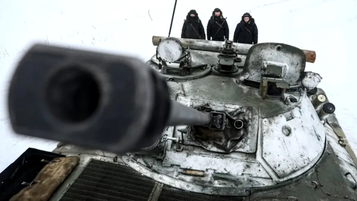 Tancurile rusești, pe străzile din Kiev