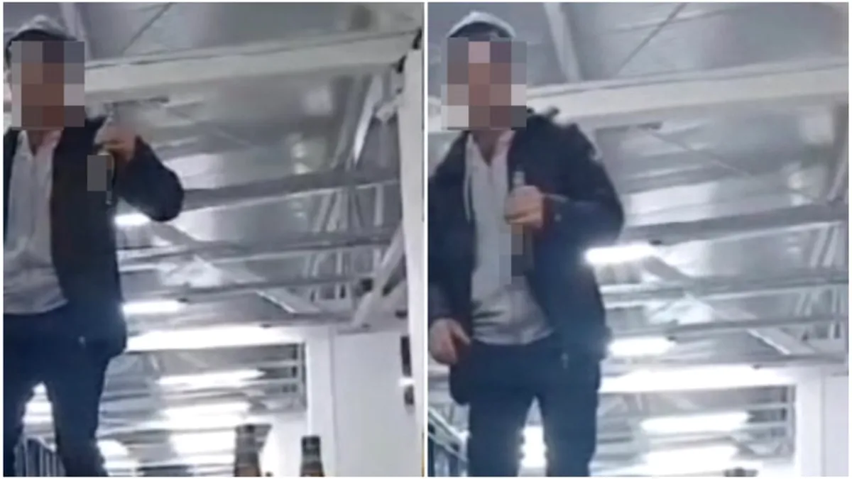 Scandal în Gorj! Angajat al primăriei, surprins dansând cu băutura în mână într-o sală de sport