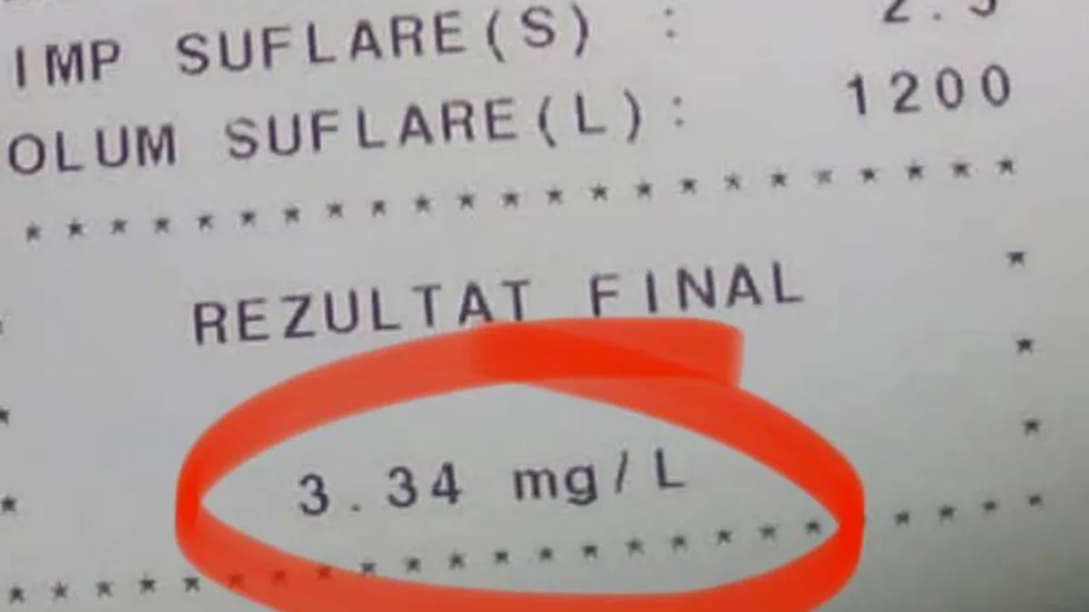 Șofer cu alcoolemie record, de 3,34 la mie, oprit pe autostradă