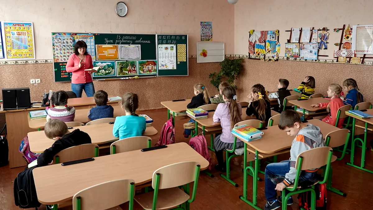 Cum arată o zi de școală în Ucraina, în ciuda războiului
