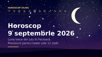 Horoscop 9 septembrie 2026: Ziua în care entuziasmul de dimineață se transformă în listă de sarcini