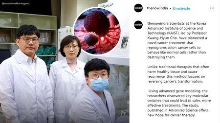 Revoluție în tratamentul cancerului: cercetătorii coreeni descoperă o metodă de reprogramare a celulelor maligne