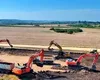 Agitație continuă pe cel mai nou șantier de autostradă din România. Ce a făcut constructorul în doar două zile (VIDEO)