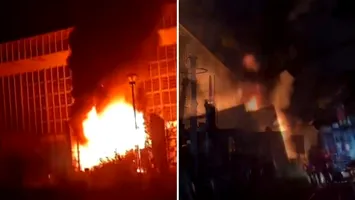 Incendiu la Termocentrala Mintia. Intervenţie complicată a pompierilor (VIDEO)