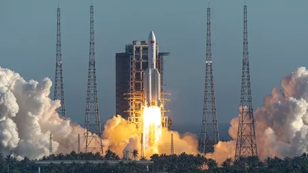 O parte din racheta chineză Long March-5B va reintra necontrolat în atmosferă