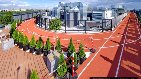 Skanska inaugurează pista de alergare de pe acoperișul Campus 6.2 și 6.3. Ce lungime are