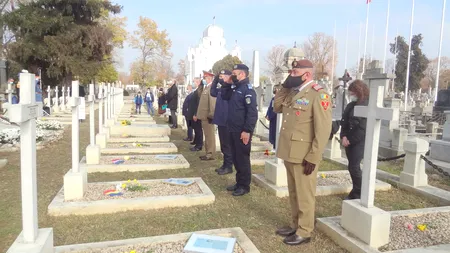 „Ziua Armistițiului”, care a pus capăt Primul Război Mondial, marcată printr-un ceremonial militar la „Careul Francez” din Galați