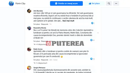 Val de reacții negative la adresa lui Florin Cîțu, după ce a făcut un anunț comemorativ legat de Colectiv