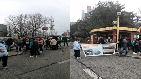 Locuitorii unui cartier din Craiova s-au săturat de poluare. Protest la Sucursala Electrocentrale: „Vrem să respirăm aer, nu cenușă!“ (VIDEO)