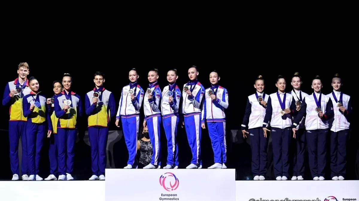 Gimnastică aerobică: România a cucerit patru medalii la Campionatele Europene de la Pesaro
