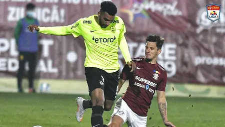 Liga 1: Rapid – CFR Cluj 2-0. Adrian Bălan a marcat ambele goluri ale meciului (Video)