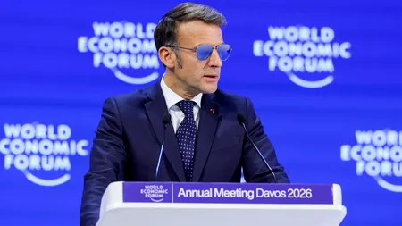 Macron, discurs cu ochelari de soare la Davos: „conflictul a devenit normal” într-o lume fără reguli