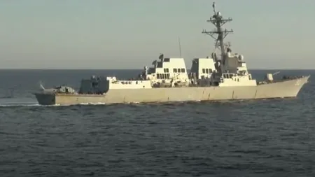 Distrugător rus, la doar câțiva metri de o navă americană. Incident militar între Statele Unite și Rusia VIDEO