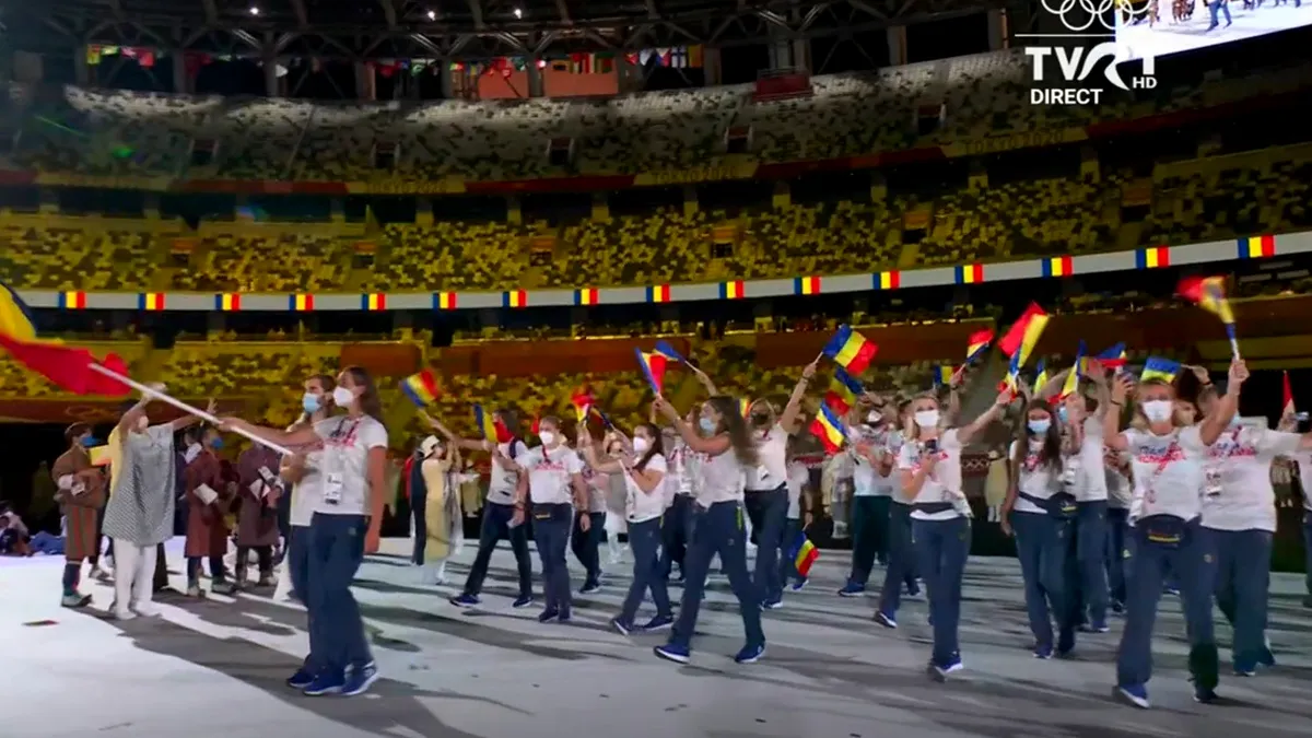 Echipa României, 101 sportivi, a defilat la ceremonia de deschidere a Jocurilor Olimpice Tokyo 2020