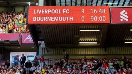 Liverpool – Bournemouth 9-0. „Cormoranii” au scris istorie în Premier League, cu prima victorie din acest sezon