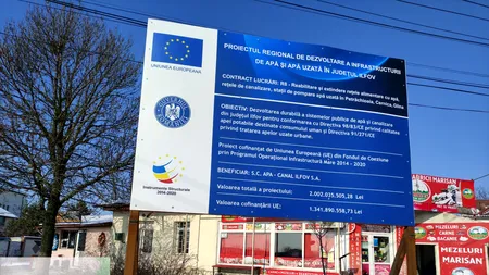Operatorul Regional APĂ ILFOV: Localitățile Petrăchioaia, Cernica și Glina, procent de peste 74% privind lucrările de apă și canal