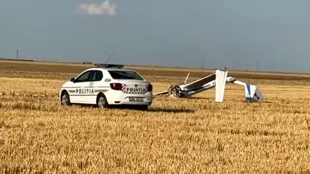 Planor prăbușit în câmp: pilotul avea doar 24 de ani