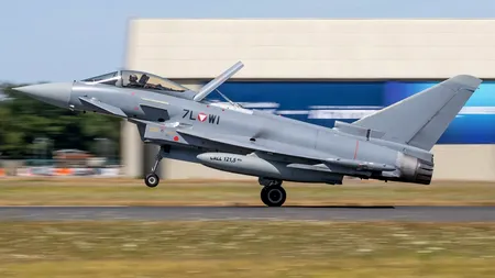 Forțele Aeriene Române: Efectuăm zboruri în regim de viteză supersonică cu Eurofighter 2000 Typhoon