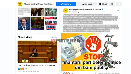 Partidele politice au primit 39 de milioane de lei în octombrie, subvenție de la stat. AUR o contestă, dar o încasează