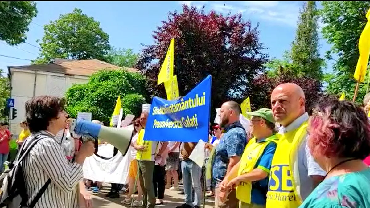 Tensiuni la Galați între profesori și liderii sindicali după încercarea suspendării mitingului