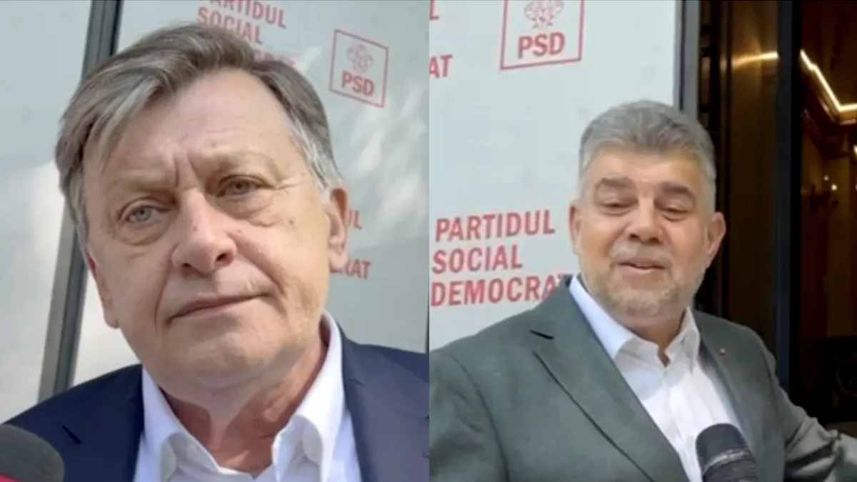 Întâlnire la sediul PSD între Crin Antonescu și Marcel Ciolacu. Declarații optimiste despre vot