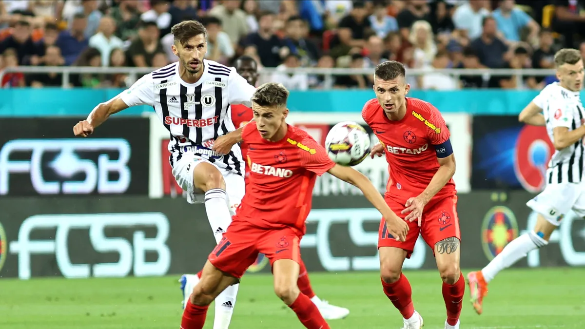 FCSB - Universitatea Cluj 1-1. Pas greșit pentru roș-albaștrii, în debutul sezonului (Video)