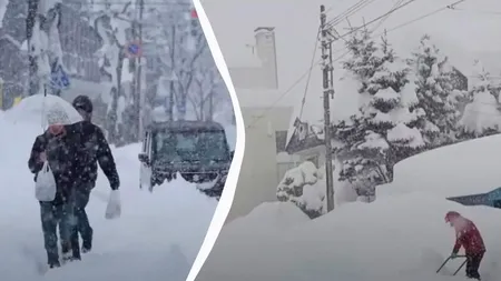 Apocalipsa zăpezii în Japonia: Hokkaido se confruntă cu cea mai puternică ninsoare din istorie (video)