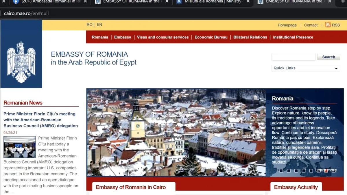 Ambasada României în Egipt susține că Florin Cîțu e premierul României