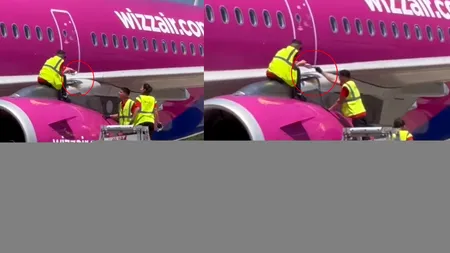 Avionele Wizz Air sunt lipite cu bandă adezivă înainte de decolare