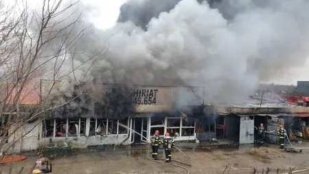 Incendiu la un depozit de alimente din Capitală (VIDEO)