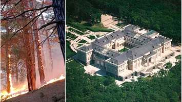 „Palatul lui Putin“ din Krasnodar, în pericol. O dronă căzută a incendiat pădurea din jurul reședinței de lux