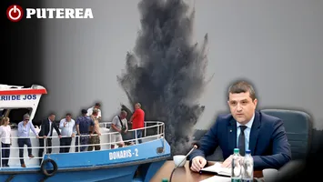 Miruță se mândrește cu 2 cm în plus. Anunță că nivelul Dunării a crescut după detonarea stâncii Pârjoaia