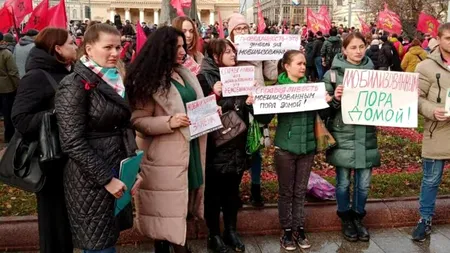 Jurnaliști arestați la Moscova, la protestul soțiilor soldaților aflați pe front în Ucraina