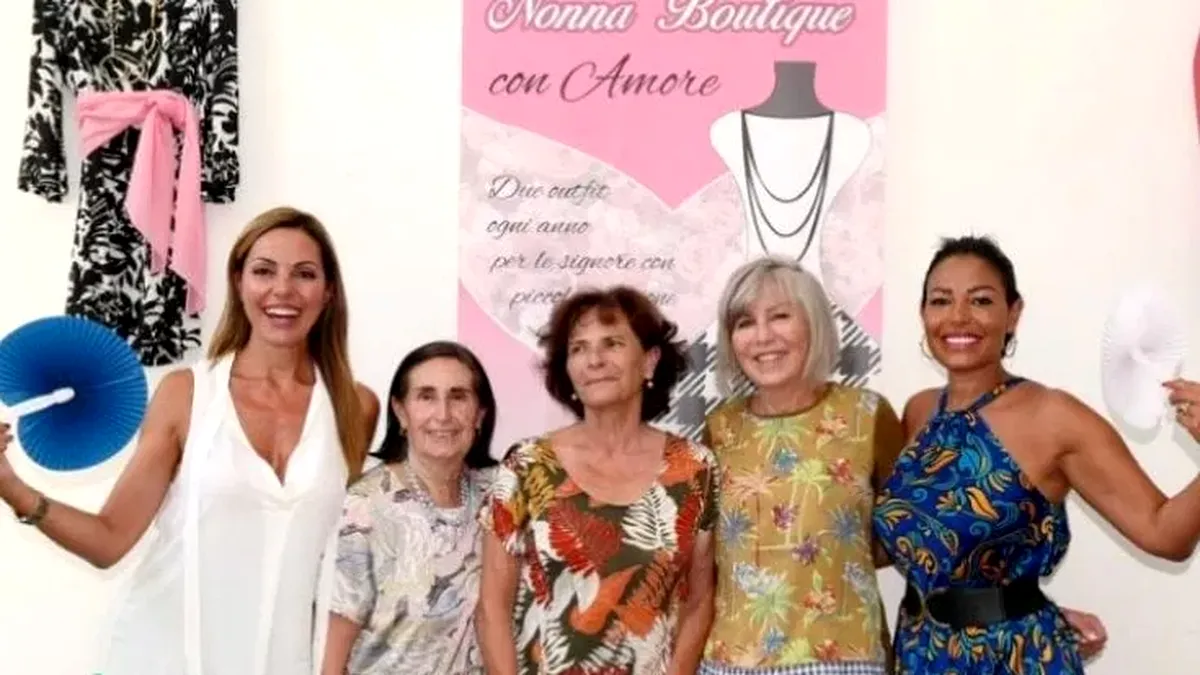Nonna boutique la Roma; altfel spus, la Roma există un magazin cu haine de firmă pentru bunicuțe